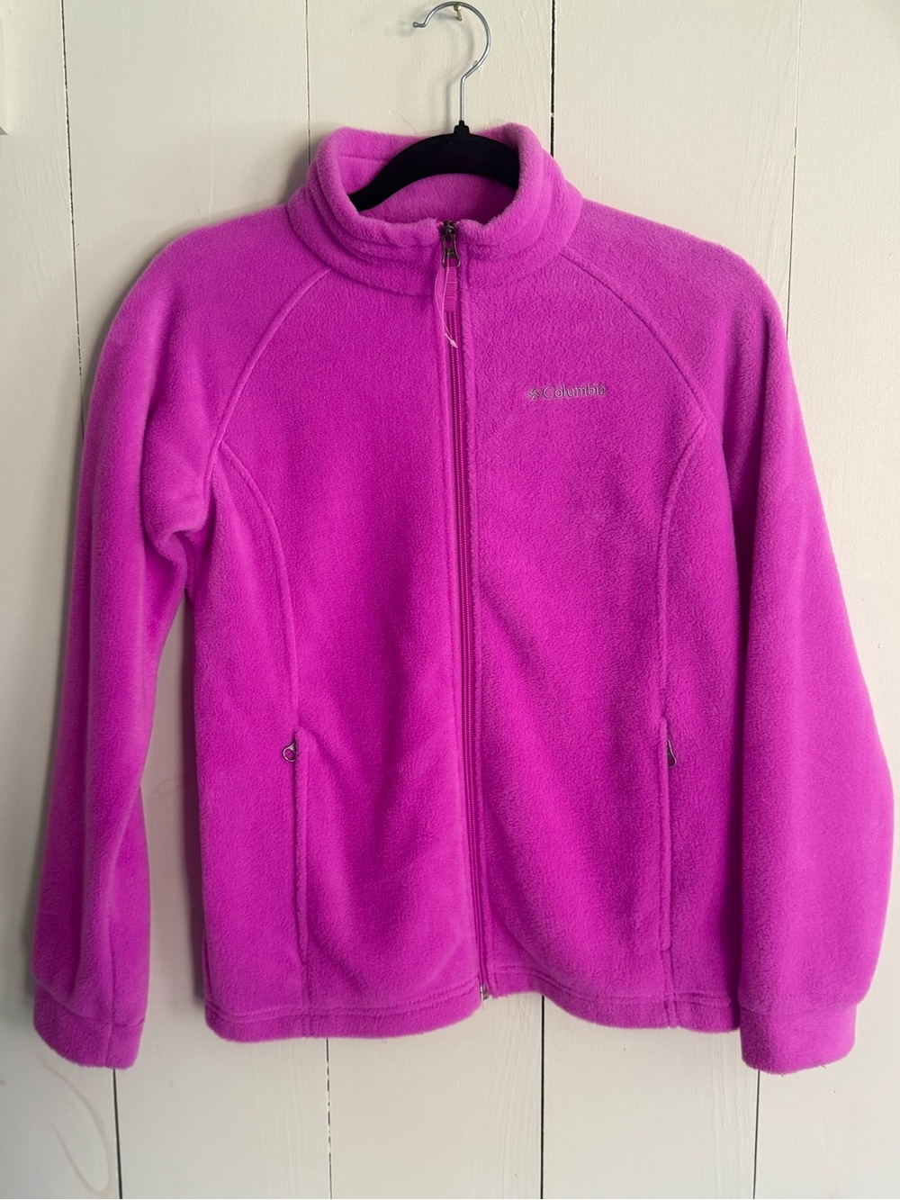 Columbia Women’s Pink Fleece Full Zip Jacket Size Large